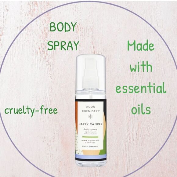 Good Chemistry Other - GOOD CHEMISTRY HAPPY CAMPER BODY SPRAY WITH ESSENTIAL OILS FULL SIZE 4.25OZ NEW